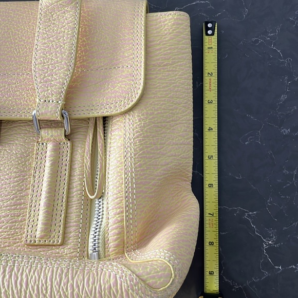 3.1 PHILLIP LIM Textured Calfskin Satchel Yellow - Picture 15 of 16